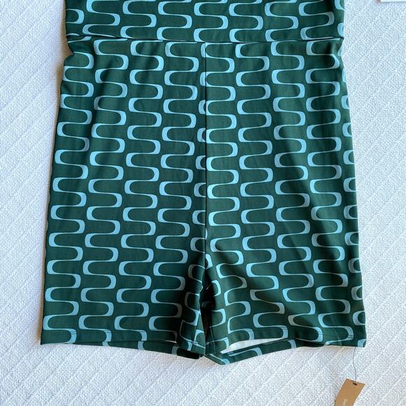 Reformation Liv EcoMove Cutout Jumpsuit Venture Green Mod Tank Short Romper NWT - Picture 8 of 14